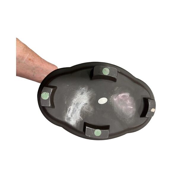 Vintage Wine Red Chinese Dragon Candle on Stand - Picture 3 of 8